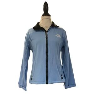 The North Face Summit Series Women's M Blue Soft Shell Jacket Fleece Lined
